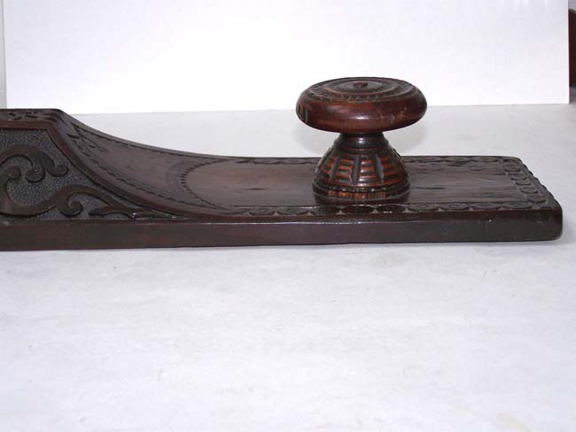 An early 18th century  Dutch Fruitwood Mangle dated 1715 with initials A D W — image 5